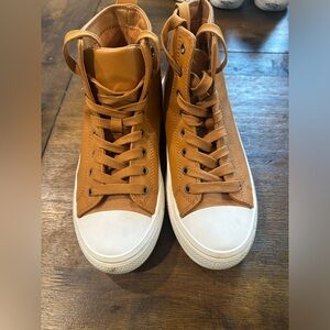 Faux Leather platform Sneakers High Top